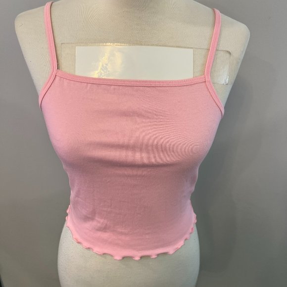 NWOT BP Square Neck Crop Camisole in Pink Candy (S) - Picture 3 of 10